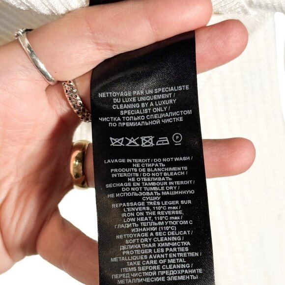 Balmain Gold Buttons White Cropped Cardigan Sweater - Picture 9 of 9